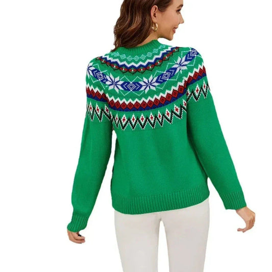 Velina Moda | Christmas sweater ladies Warm knit winter sweater