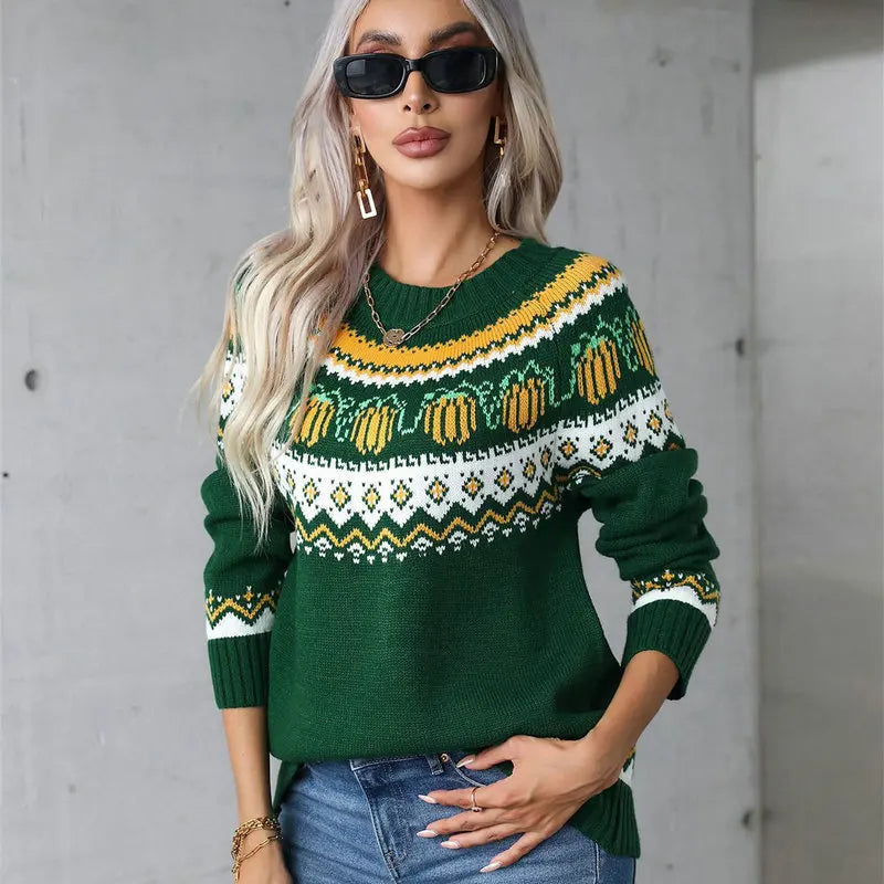 Velina Moda | Norwegian Sweaters Women Knitted Winter Sweater for Women