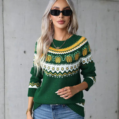 Velina Moda | Norwegian Sweaters Women Knitted Winter Sweater for Women