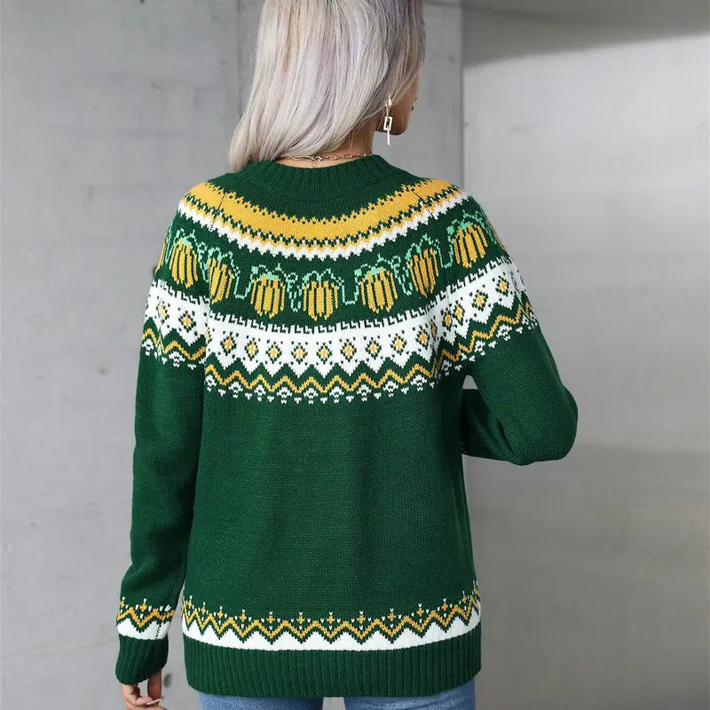 Velina Moda | Norwegian Sweaters Women Knitted Winter Sweater for Women