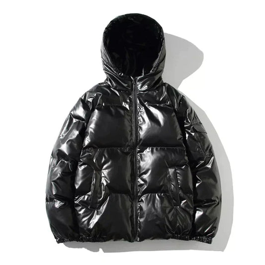 Velina Moda | Windproof metallic winter puffer jacket