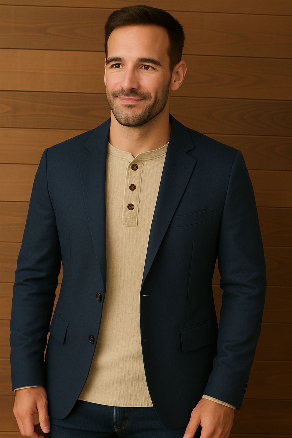 Velina Moda | Shirt Waffle Structure Men's T-Shirt