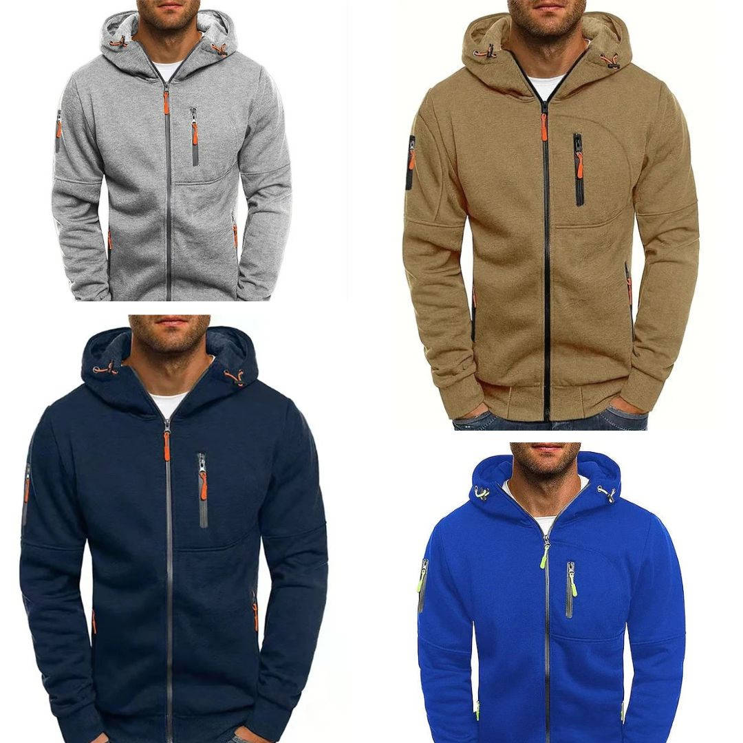 Velina Moda | Hoodie with full zipper - Comfortable hoodie