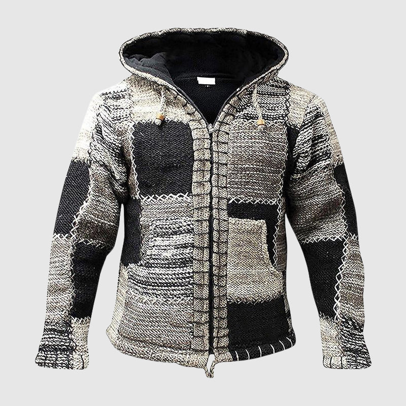 Velina Moda | Hoodie Wool Blend Relaxed Fit Boho Style