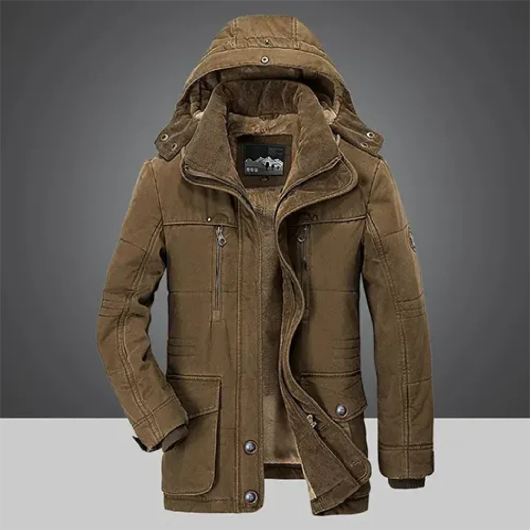 Velina Moda | Jacket Classic warm winter coat with hood