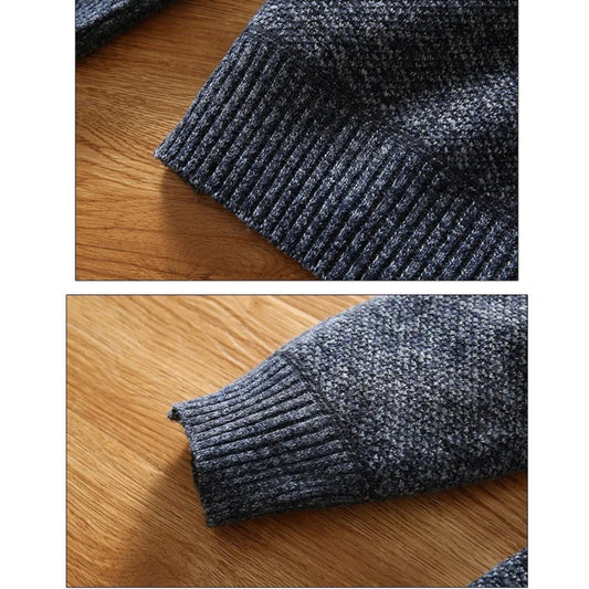 Velina Moda | Sweater - Knitted Half-Zip Collar