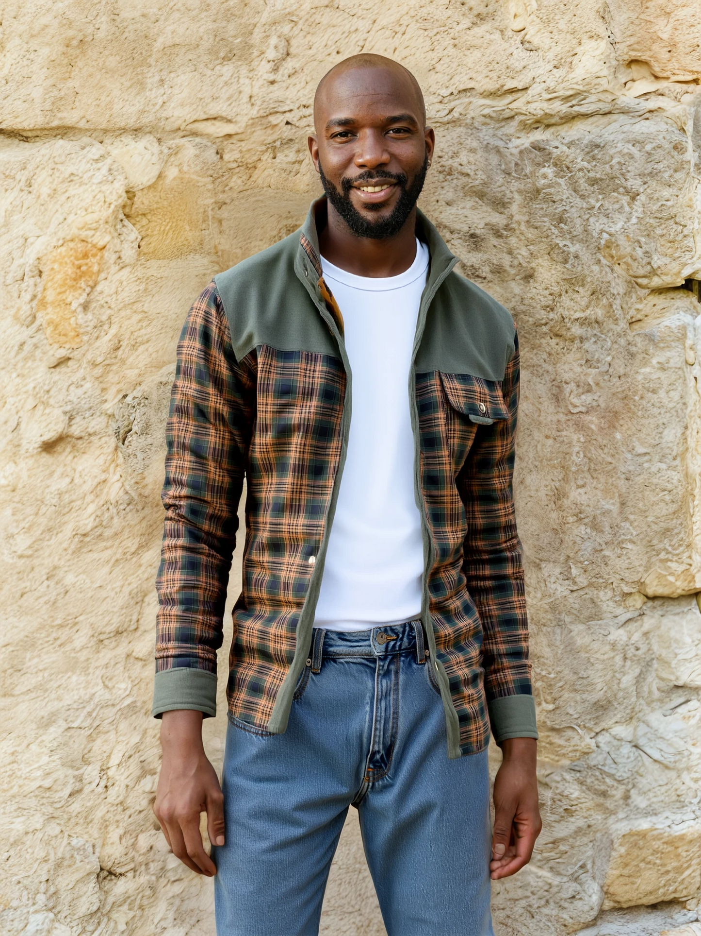 Velina Moda | Winter jacket - Lightweight insulated with check pattern