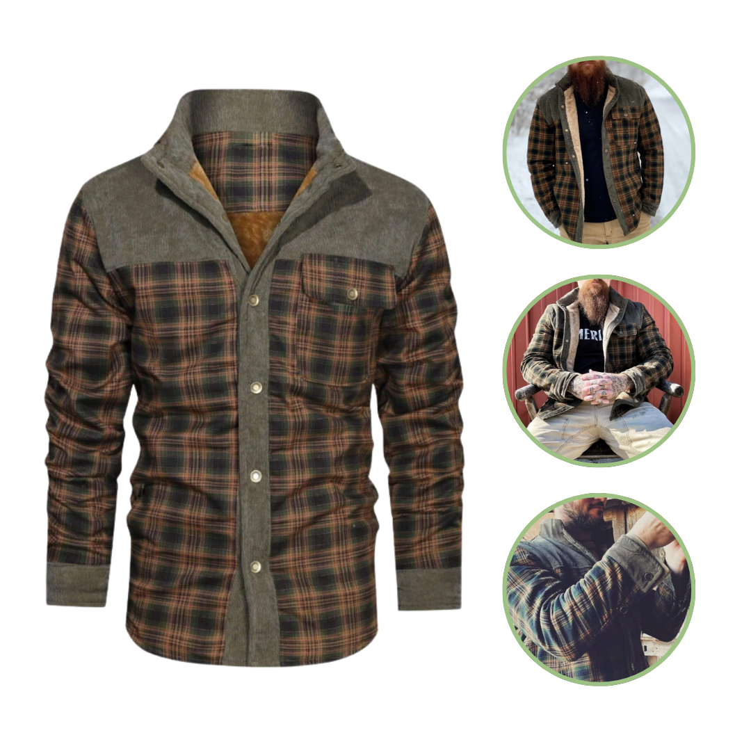 Velina Moda | Winter jacket - Lightweight insulated with check pattern