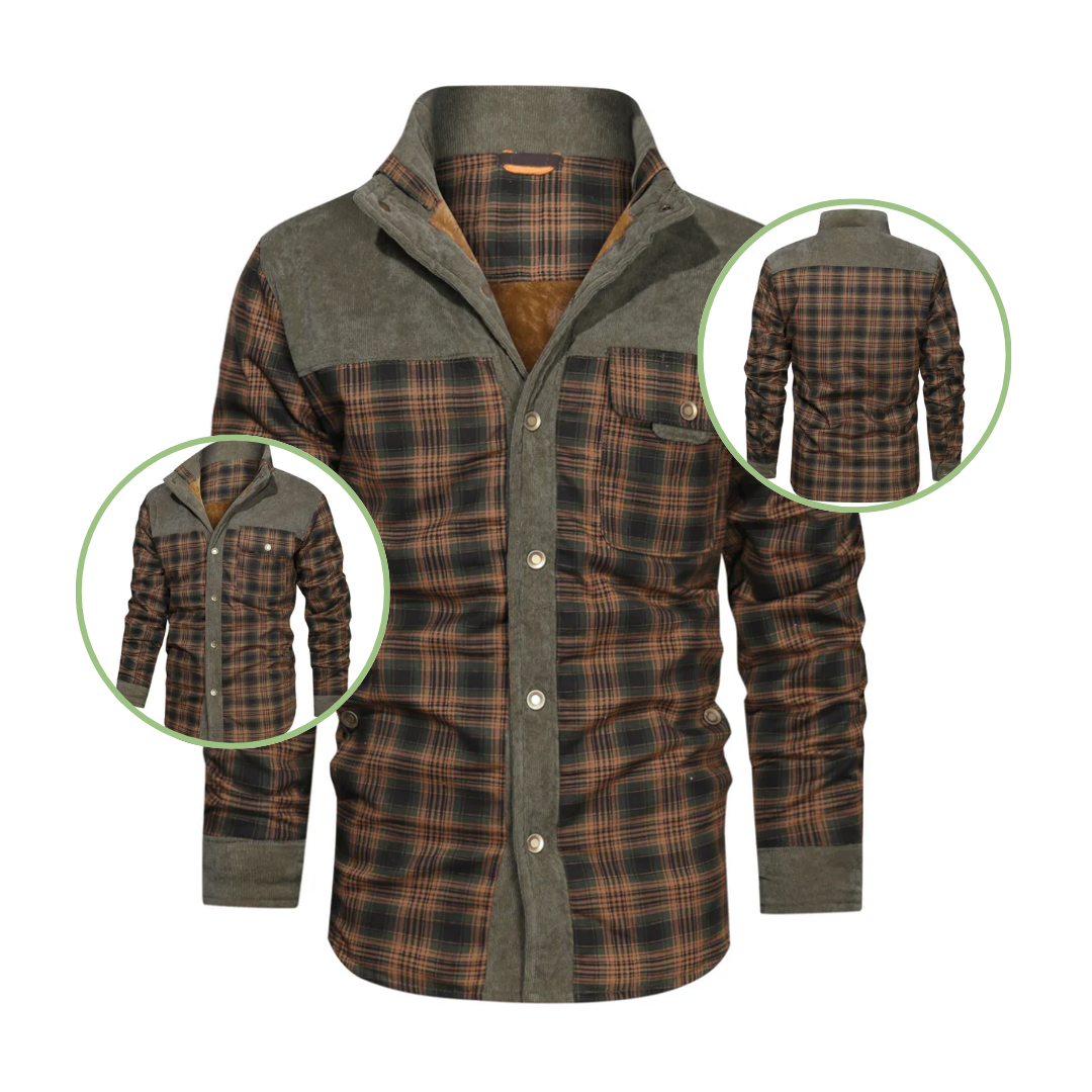 Velina Moda | Winter jacket - Lightweight insulated with check pattern
