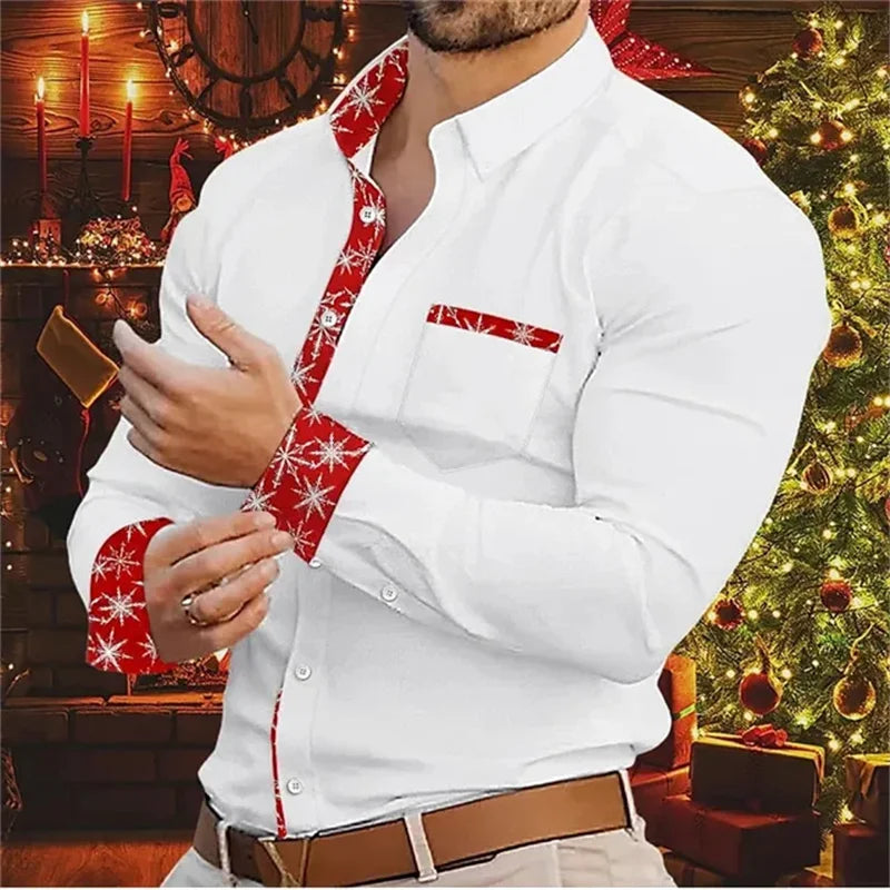 Velina Moda | Men's Shirt - Stylish & Comfortable Shirt with Christmas Accents