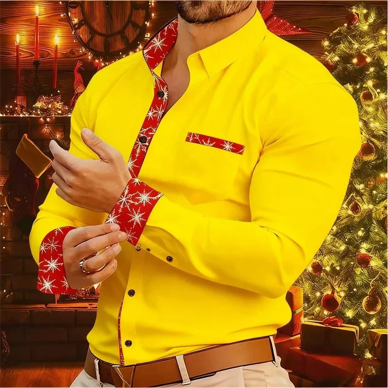 Velina Moda | Men's Shirt - Stylish & Comfortable Shirt with Christmas Accents