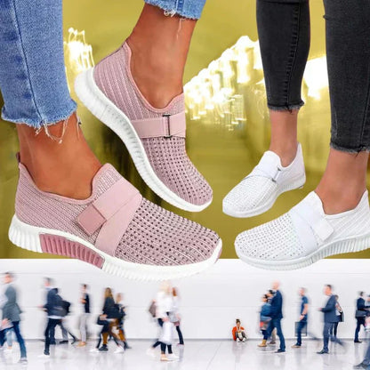 Velina Moda | Slip-On Sneaker for Women with Velcro Closure Improve your Running Posture!