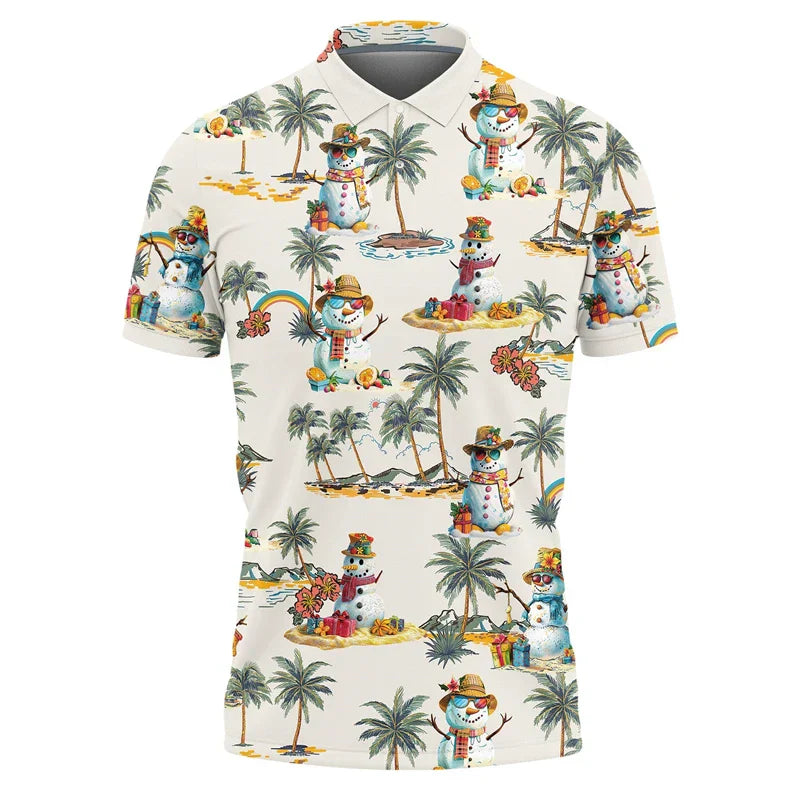 Velina Moda | Santa Claus Polo Shirt - Stylish men's polo shirt with festive design and comfortable fit