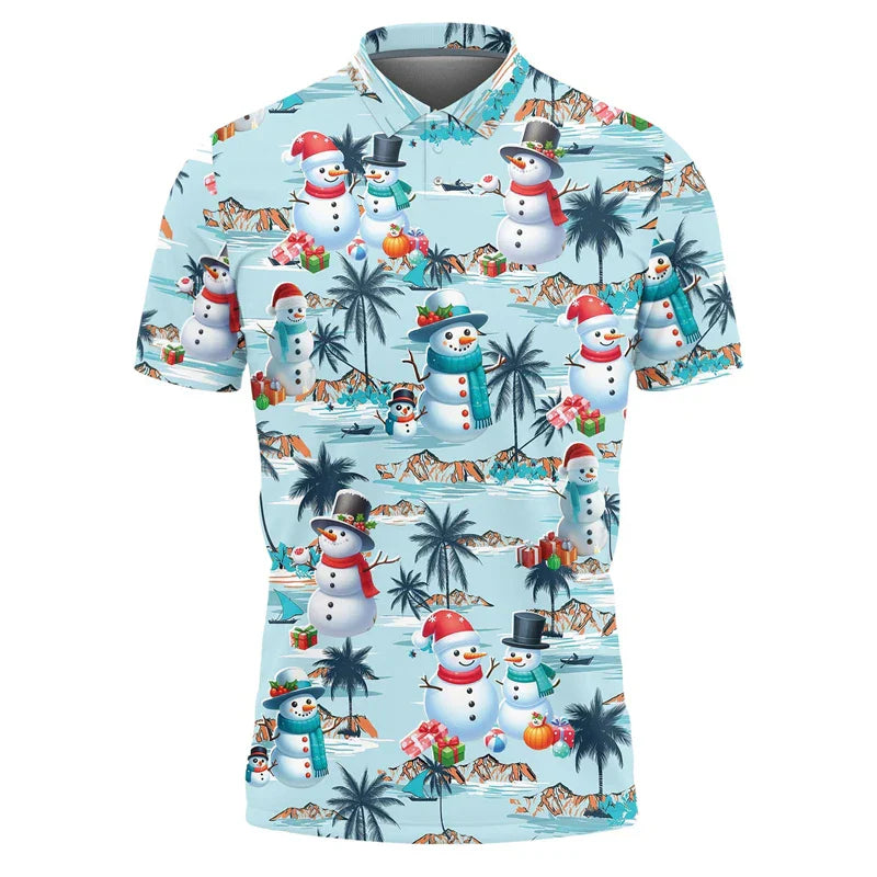 Velina Moda | Santa Claus Polo Shirt - Stylish men's polo shirt with festive design and comfortable fit