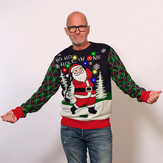 Velina Moda | Ho Ho Hole In One Christmas Sweater Men