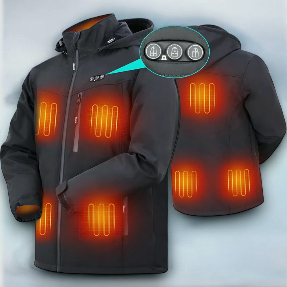 Velina Moda | Men's jacket Tim with rechargeable battery - 8 heating zones and comfort