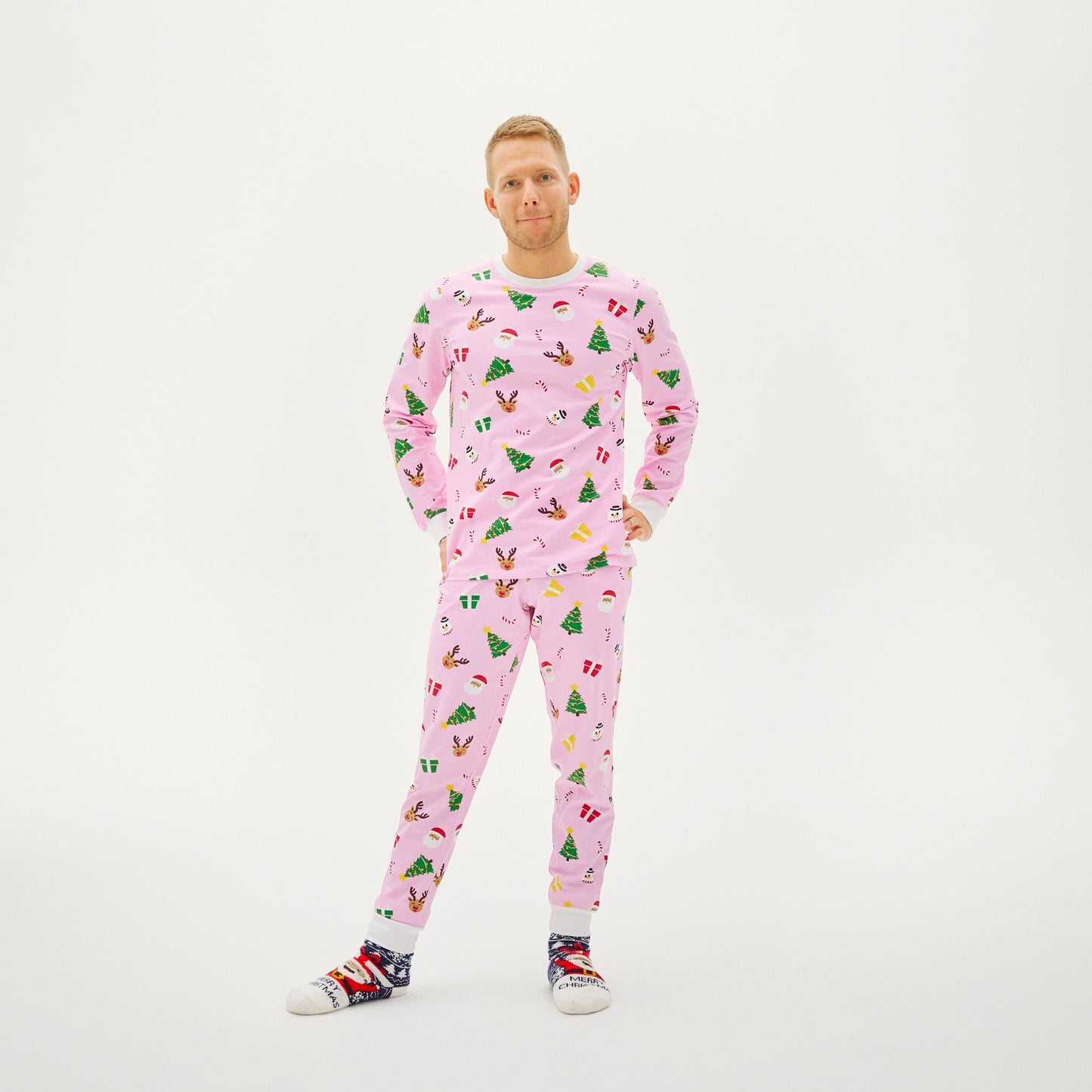 Velina Moda | The pink Christmas pajamas Men