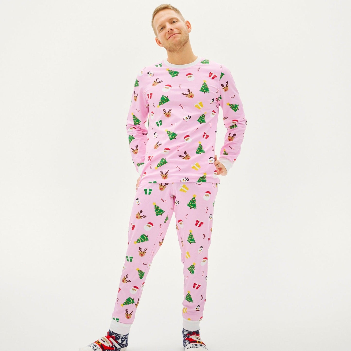 Velina Moda | The pink Christmas pajamas Men