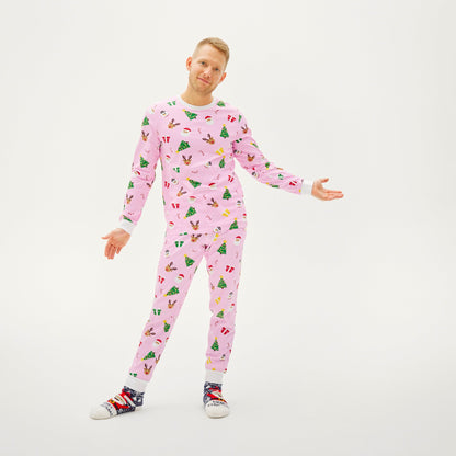 Velina Moda | The pink Christmas pajamas Men