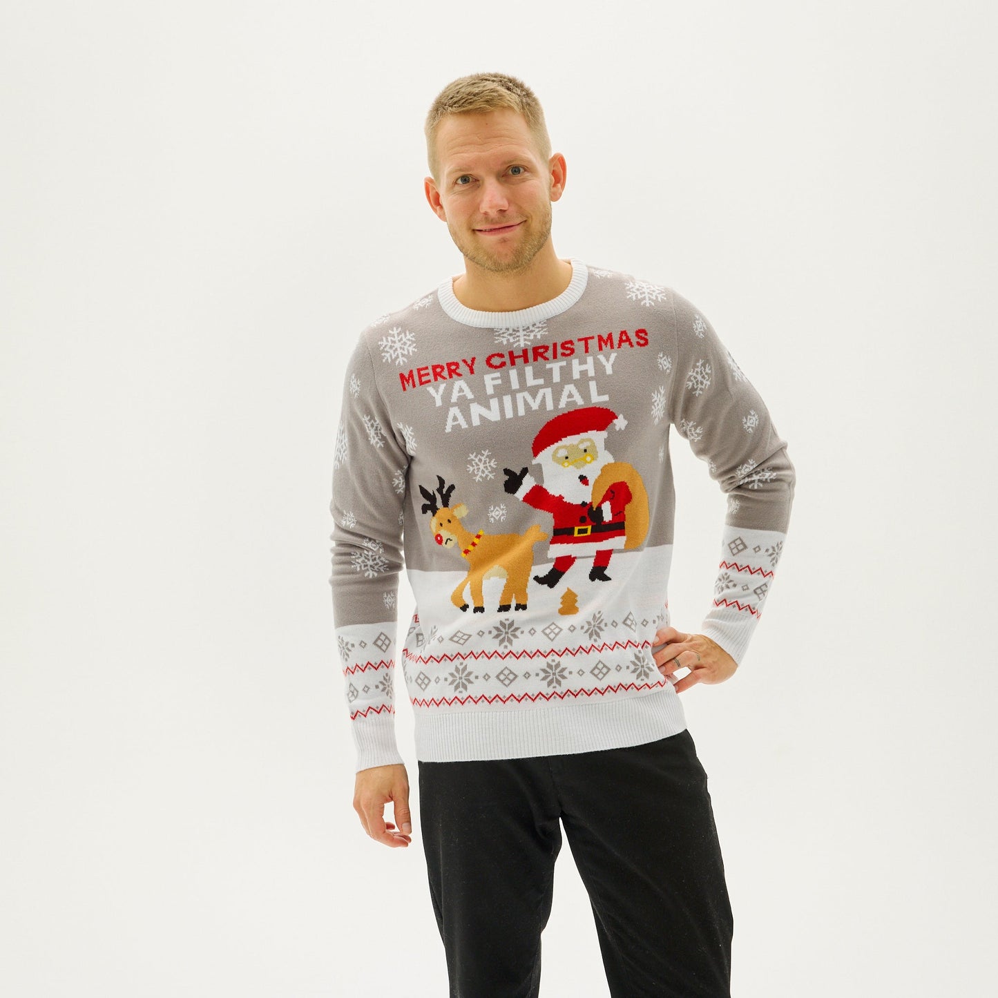 Velina Moda | Ya Filthy Animal Christmas Sweater Men
