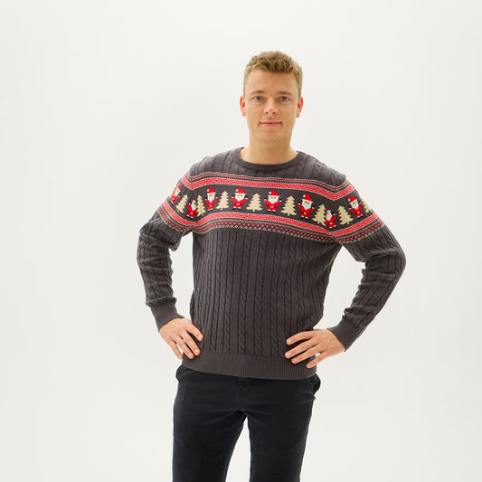 Velina Moda | Santas cable knit sweater men's