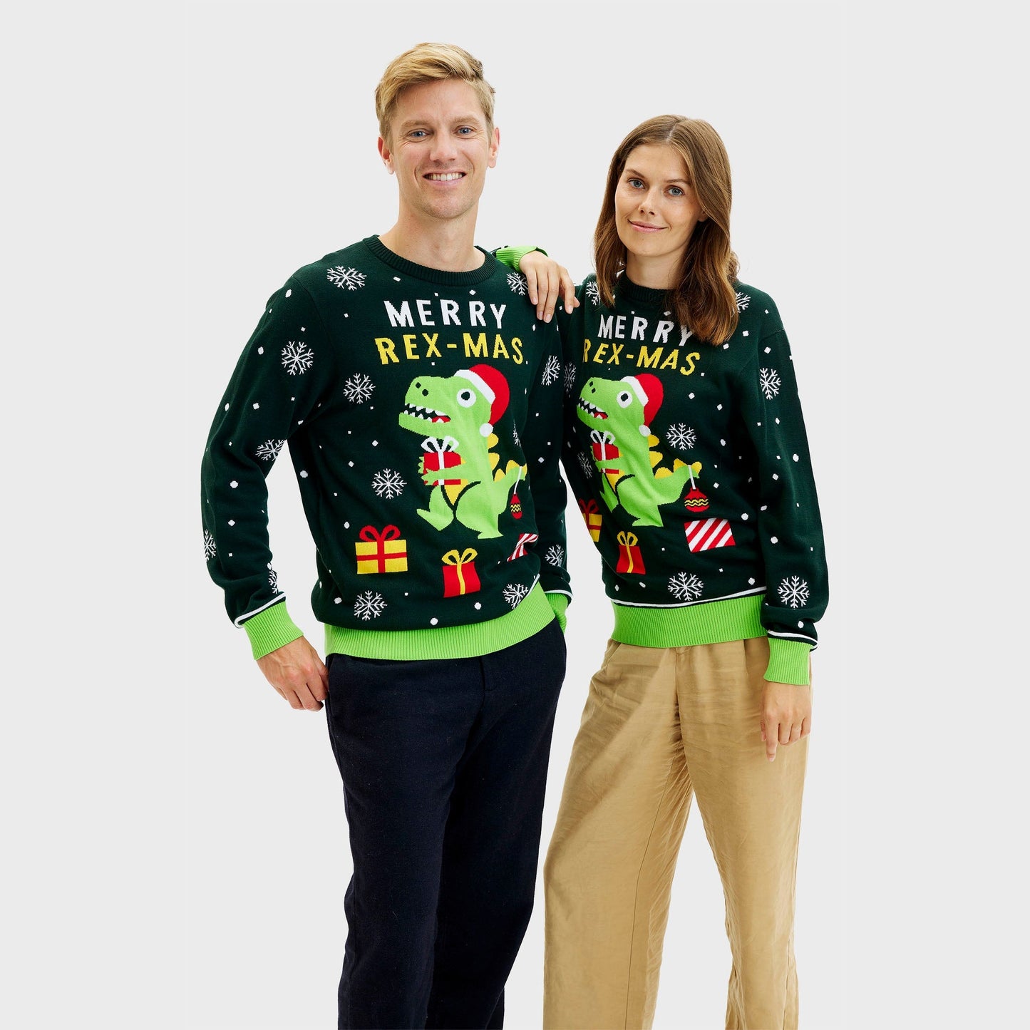 Velina Moda | Funny Dino Christmas Sweater Men