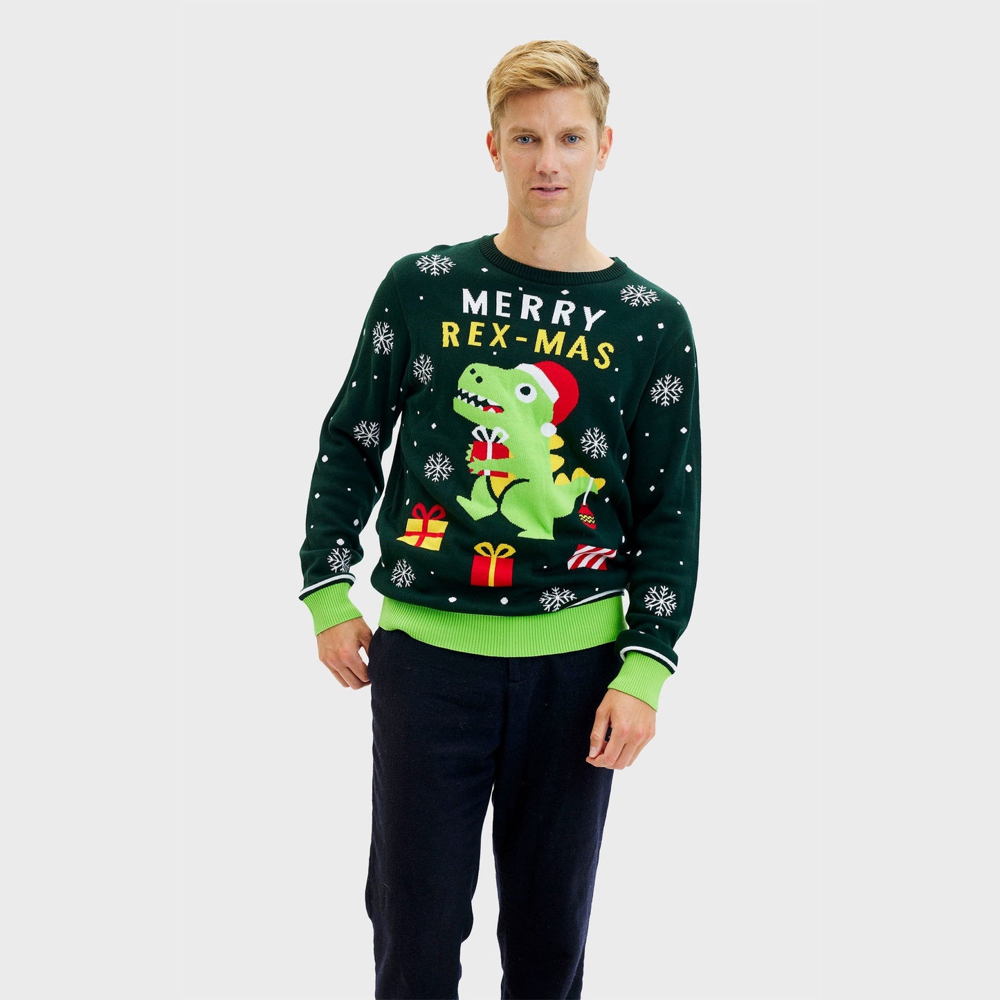 Velina Moda | Funny Dino Christmas Sweater Men