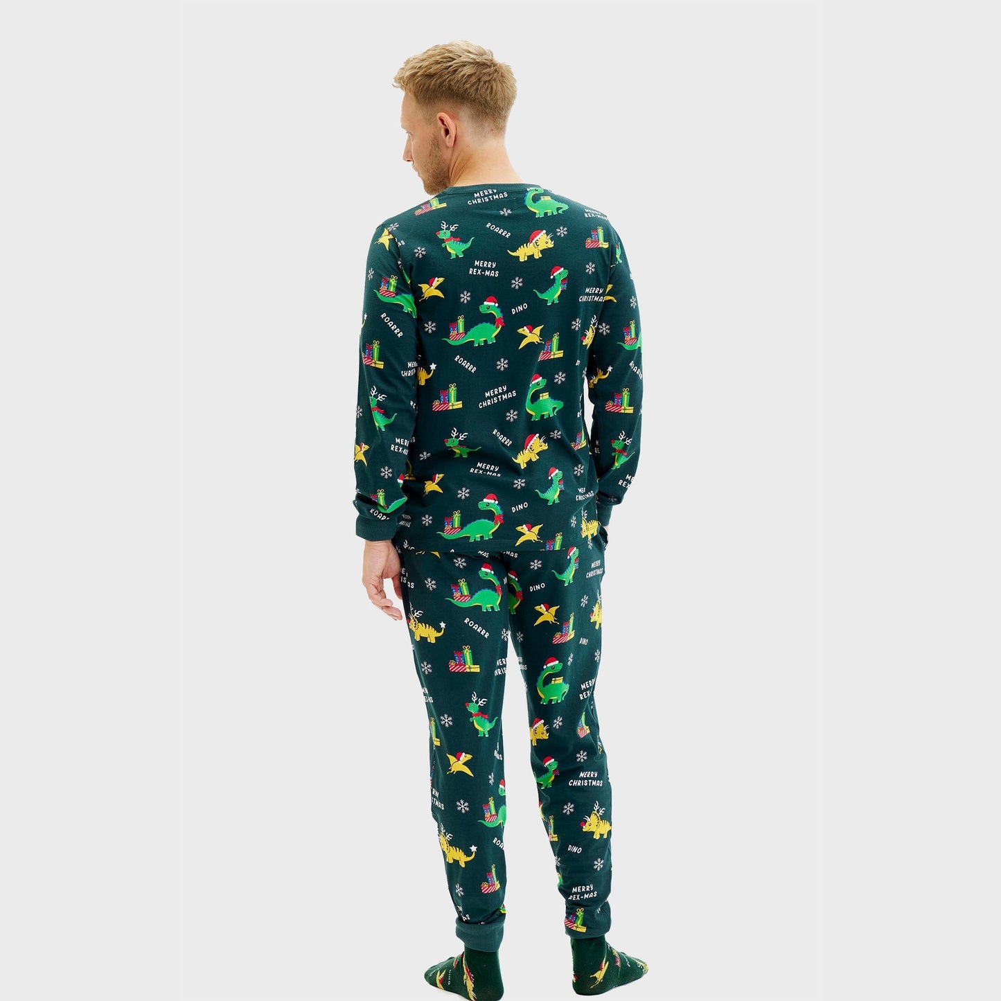Velina Moda | Dino Christmas Pajamas Men