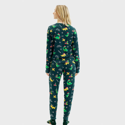 Velina Moda | Dino Christmas Pajamas Women