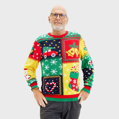 Velina Moda | The Patchwork Christmas Sweater Men's