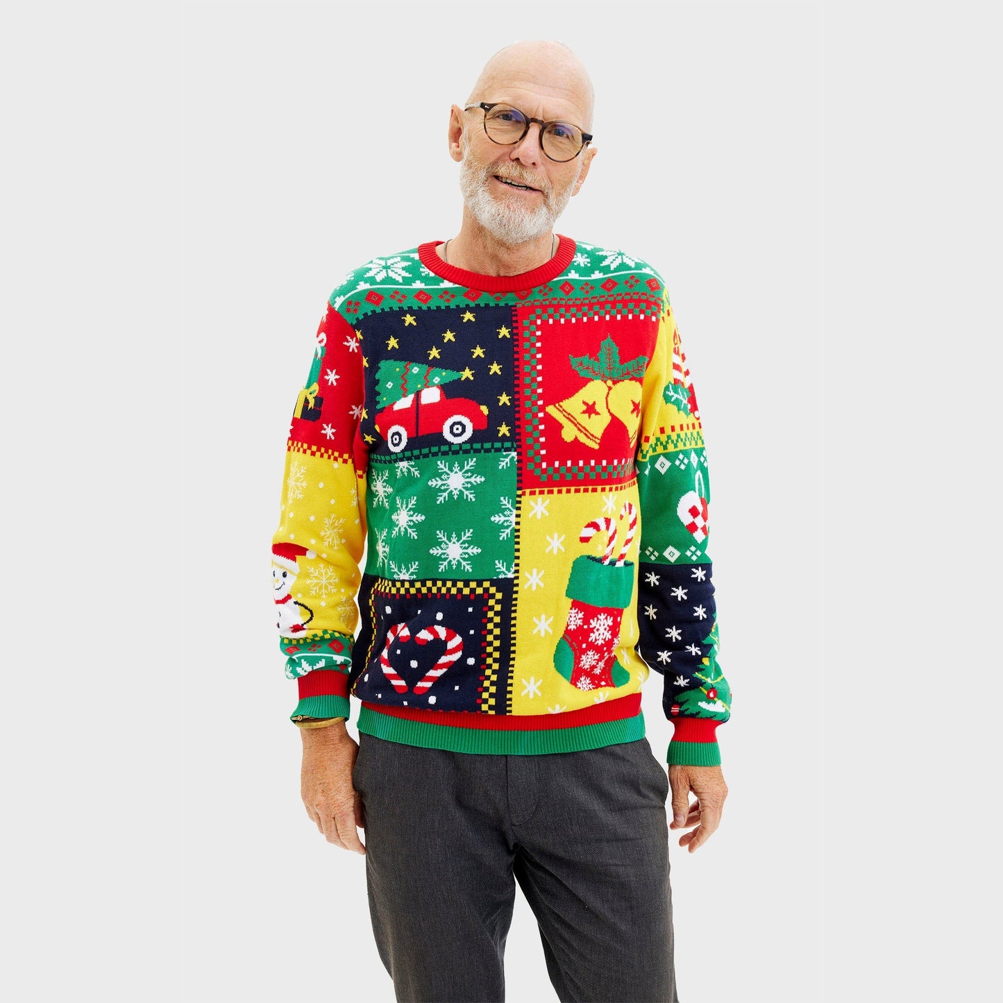 Velina Moda | The Patchwork Christmas Sweater Men's