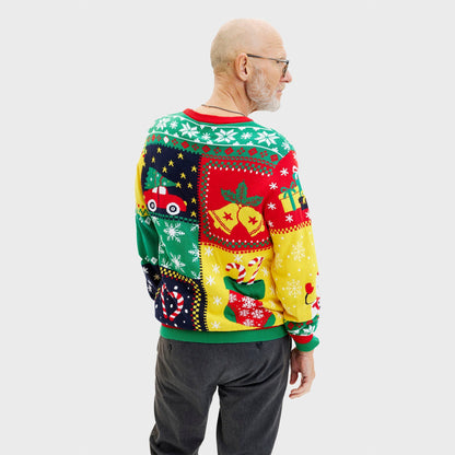 Velina Moda | The Patchwork Christmas Sweater Men's