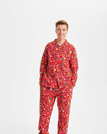 Velina Moda | Crazy Christmas Pajama Flannel Red Men's
