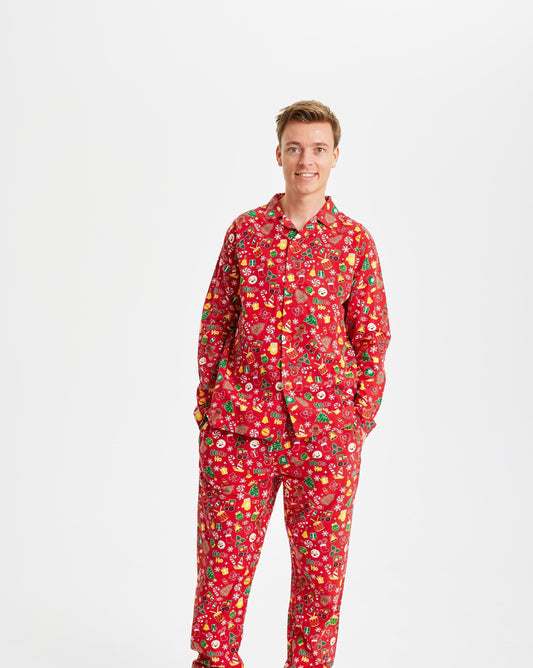 Velina Moda | Crazy Christmas Pajama Flannel Red Men's