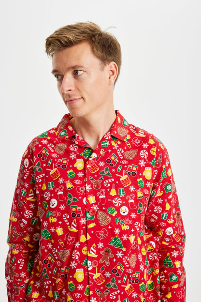 Velina Moda | Crazy Christmas Pajama Flannel Red Men's
