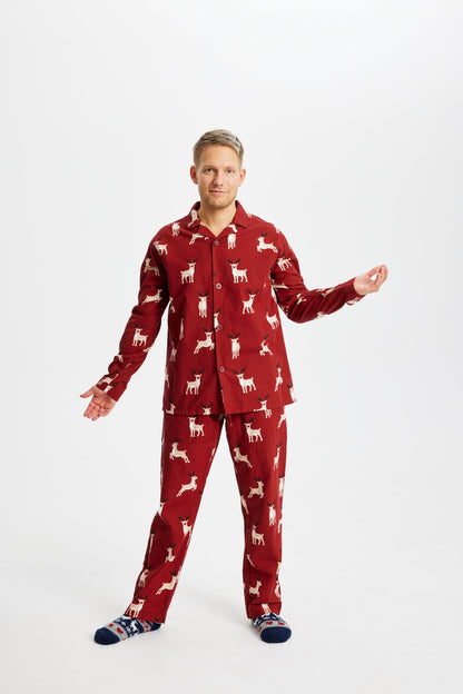 Velina Moda | Reindeer Christmas Pajama Flannel Men's