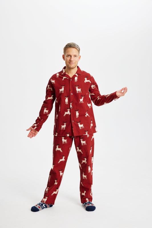 Velina Moda | Reindeer Christmas Pajama Flannel Men's