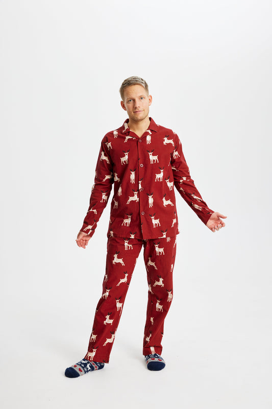 Velina Moda | Reindeer Christmas Pajama Flannel Men's