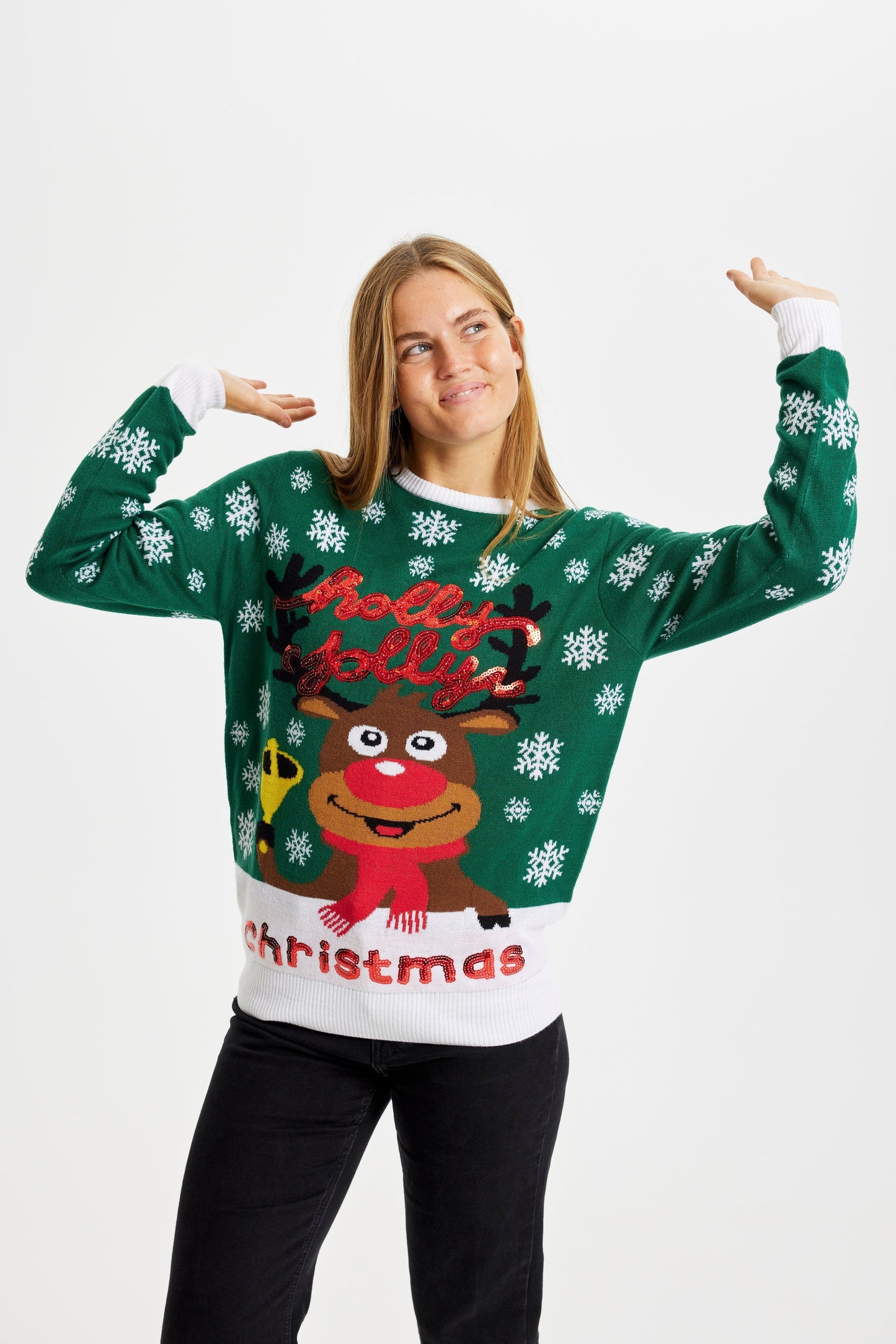 Velina Moda | Holly Jolly Christmas Christmas Sweater Women