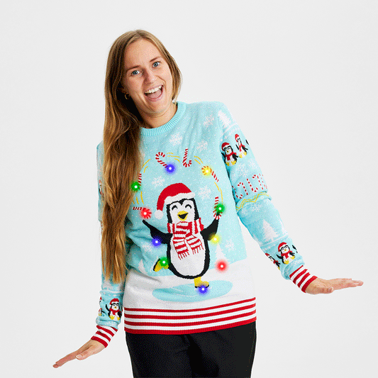 Velina Moda | Pingos Christmas Sweater LED Women