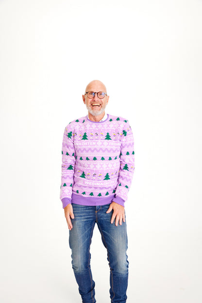 Velina Moda | Merry Christmas Christmas Sweater Purple Men