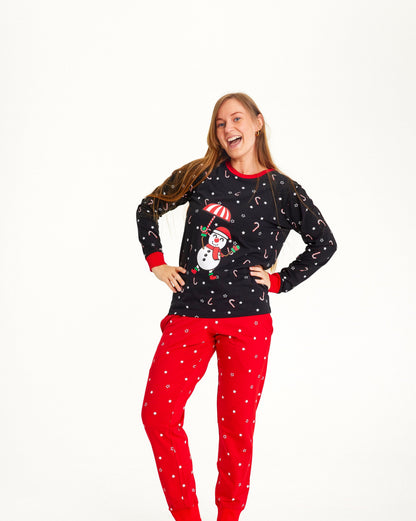 Velina Moda | Flying Snowman Christmas Pajamas Women