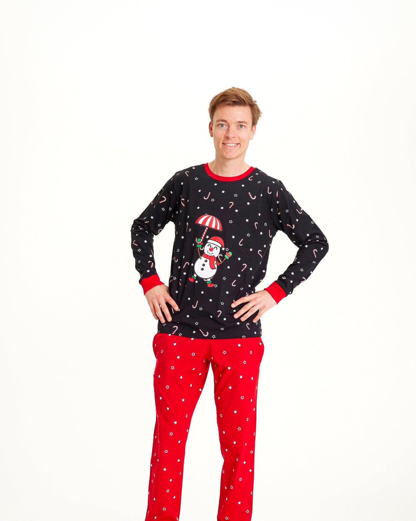 Velina Moda | Flying Snowman Christmas Pajamas Men's