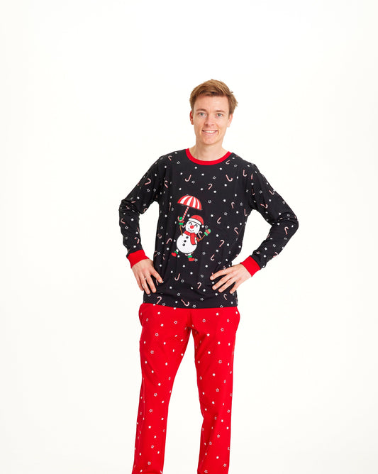 Velina Moda | Flying Snowman Christmas Pajamas Men's