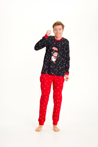 Velina Moda | Flying Snowman Christmas Pajamas Men's