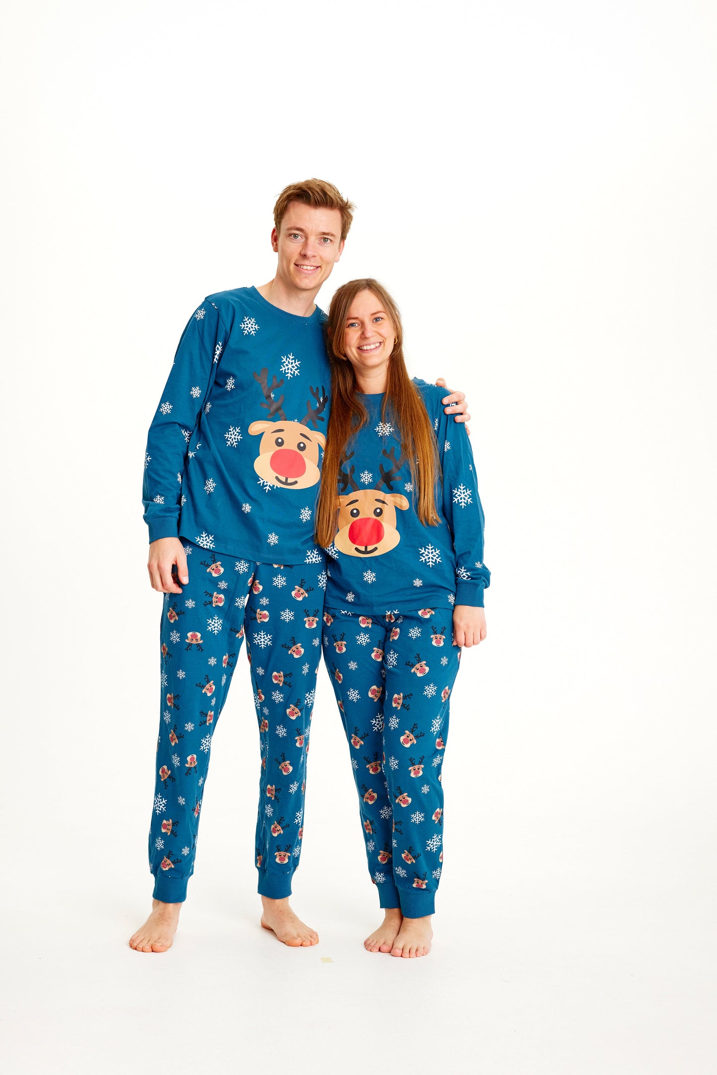 Velina Moda | Rudolf's Christmas Pajamas Blue Women's