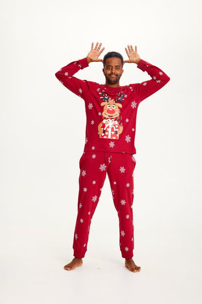 Velina Moda | Rudolf's Sweet Christmas Pajamas Red Men's