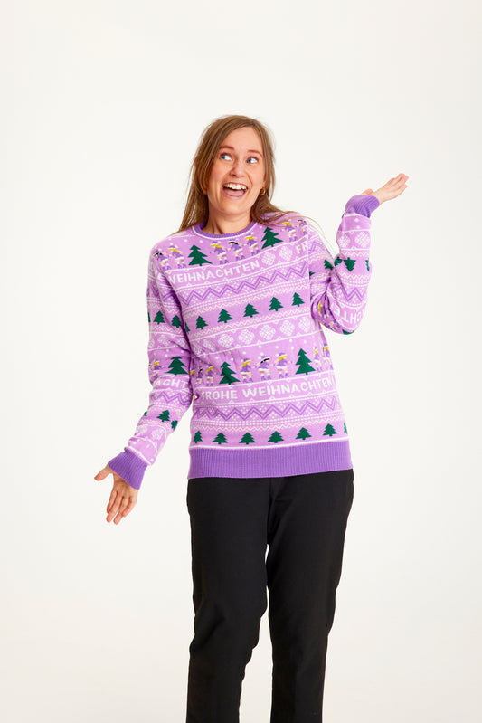 Velina Moda | Merry Christmas Christmas Sweater Purple Women's
