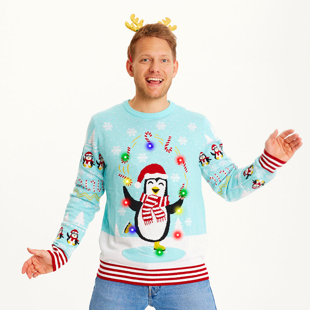 Velina Moda | Pingos Christmas Sweater LED Men's