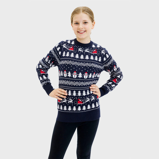 Velina Moda | The stylish Christmas sweater Navy Kids